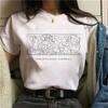 Harajuku Fun Black and White Painting Van Gogh Print Short Sleeve T-Shirt Round Neck Casual Women's Shirt Graphic T Shirts Y2K