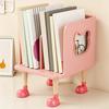 Yousheng Cute Bookends Organizer for Desk Pastel Kids Book Holder Shelf with Multi-Compartment, Anti-Tip Base & Open Design, Study Decor for Textbooks