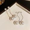 Silver Needle Fashion Pearl Earrings for Women - Long Flowing Tassel Ear Pendants