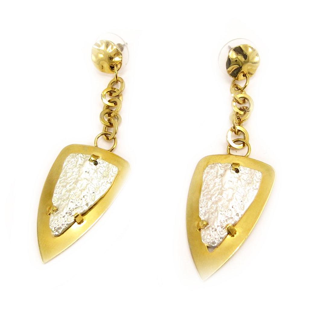 Les Trésors De Lily [D5600] - Náušnice 'Nelly' Designérské Zlaté / Stříbrné