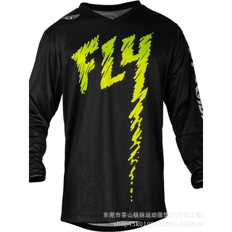 Mens Long Sleeve Cycling Jersey Mountain Bike Downhill Riding Breathable Quick-Dry Performance Top