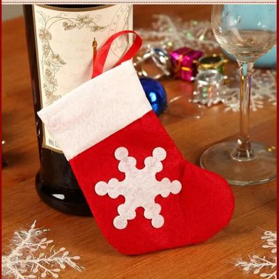 12-60PCS Christmas Sock Stocking Holders Small Tableware Storage for Knife Spoon Fork Xmas Tree Dinner Table Party Holiday Decor