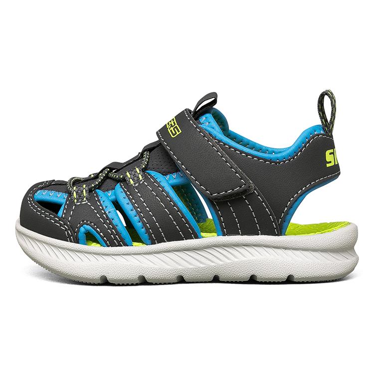 Skechers C-Flex Sandal 2.0 Versatile Running Sports Velcro Casual Beach Sandals Kids sandals Gray Blue 400041N-CCBL 21