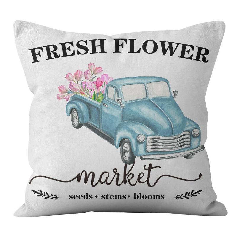 New Digital Printing Spring Theme Pillow Cover Home Sofa Pillow Cushion Cover