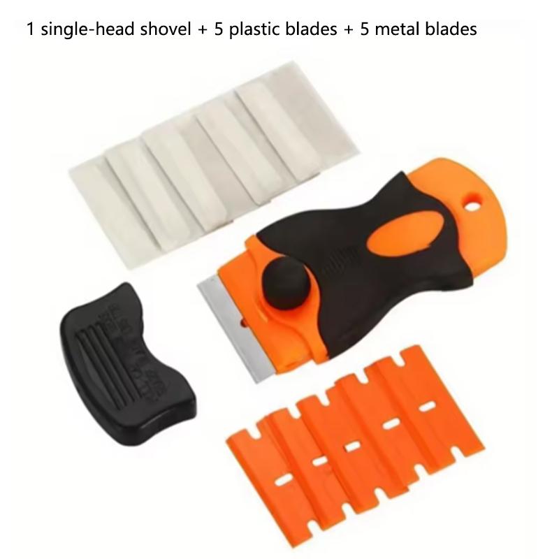 

Auto Glass Cleaning Scraper Tool for Car Windows Stickers Non Scratch Scraper with Metal+Plastic Blades Oven & Hob Scraper