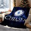 Football club.C Pattern Blanket for Home Decoration, Bed, Sofa, Car Travel, Camping, Suitable for All Seasons, Birthday Christmas Gift