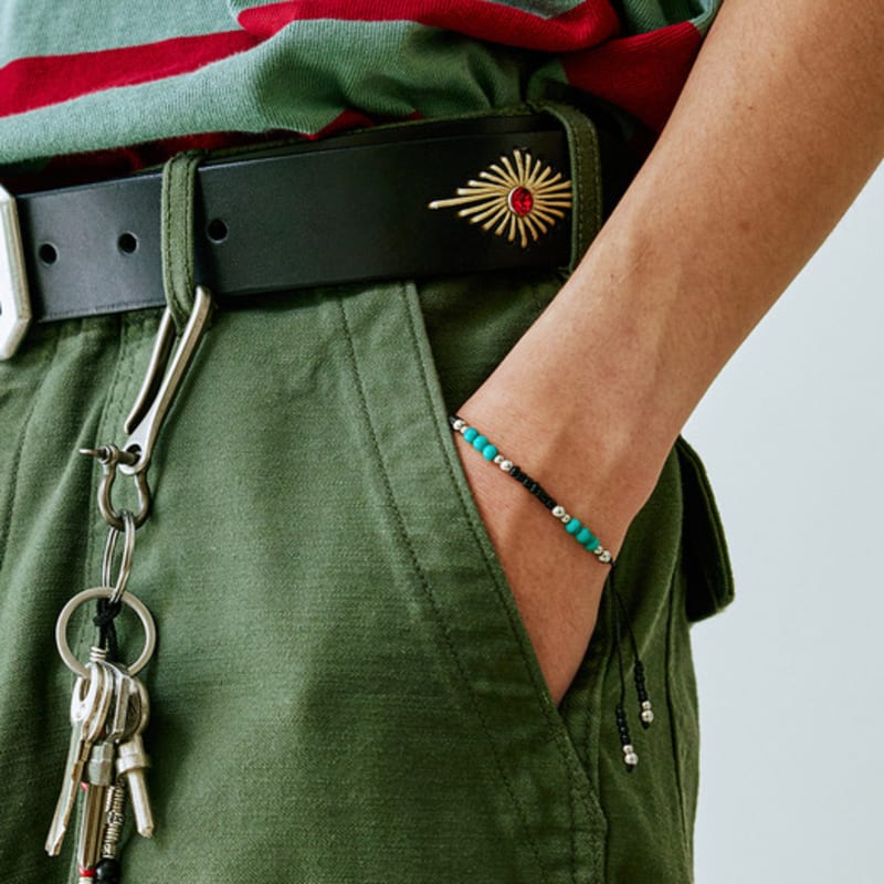 KND black & green turquoise beads bracelet