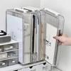 Scatola Trasparente in Acrilico per Organizzazione Carta da Scrivania, Organizzatore Documenti Formato A4, Porta Carte per Casa Anti-Polvere