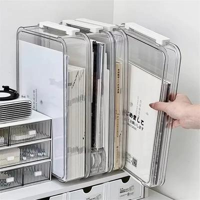 Acryl Transparante Desktop Papier Opbergdoos A4 Map Document Examenpapier Organizer Huishouden Stofdicht Kaarthouder Case