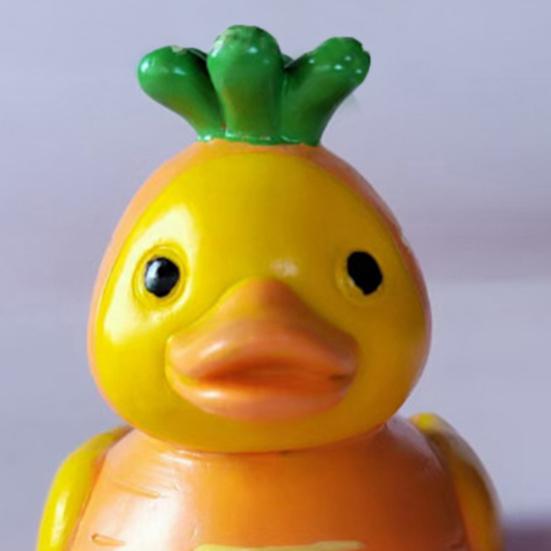 Vegetable Duck Statue Cartoon Corn Carrot Eggplant Cabbage Duck Resin Figurine Home Office Desktop Decoration Ornament