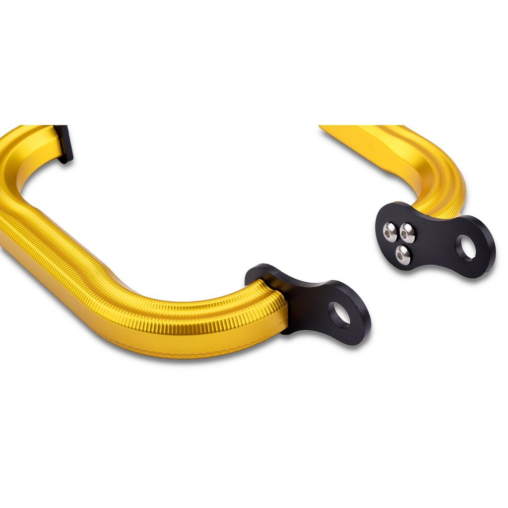 LEDISHUN Motorcycle Assist Side Grips for Kawasaki Z900RS and Z900RSCAFE Grips, (All Models) (Silver)