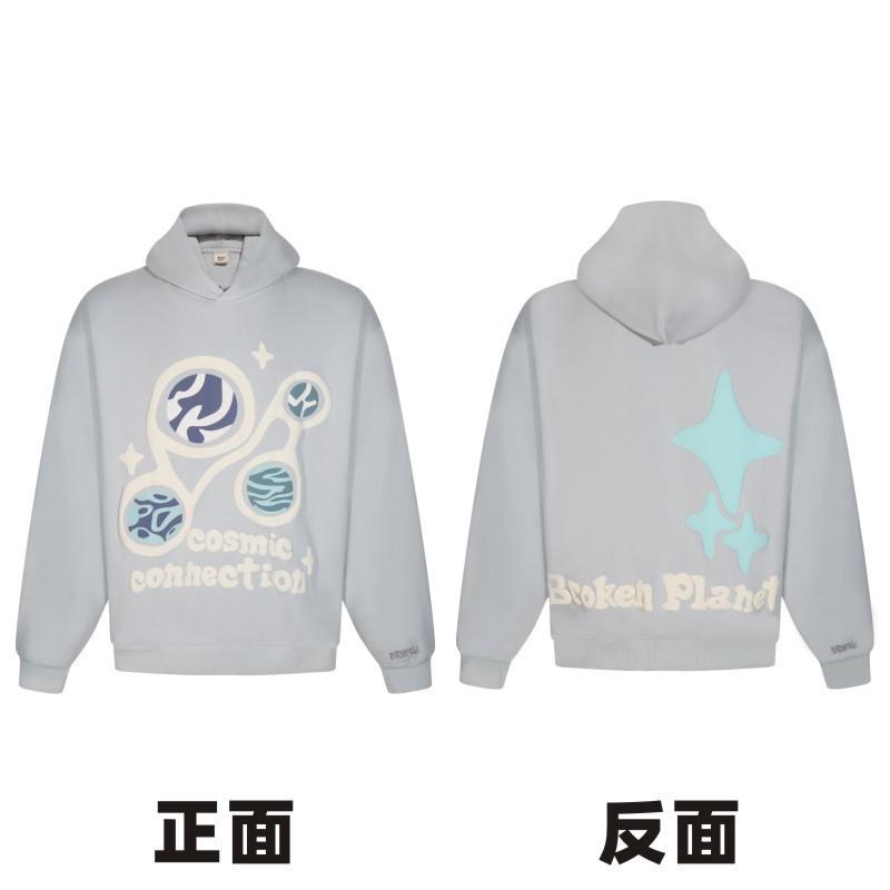 BROKEN PLANET MARKET BPM Couple Hooded Sweatshirt 3D Print Fleece Lined Casual Streetwear Women