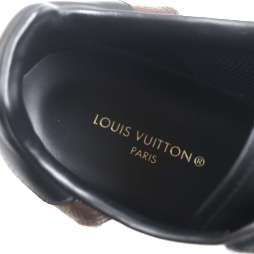 Tolle LOUIS VUITTON Low-Cut-Sneakers Linie Rivoli Schwarz weiß braun Monogramm Herren 7.5 Gebraucht