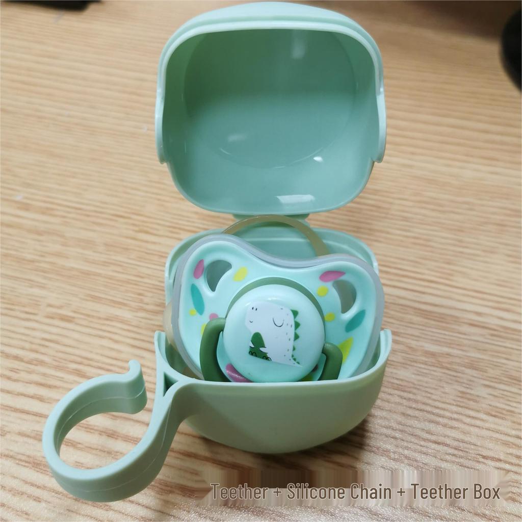Adjustable Baby Silicone Teething Toy with Dust Cover Pacifier