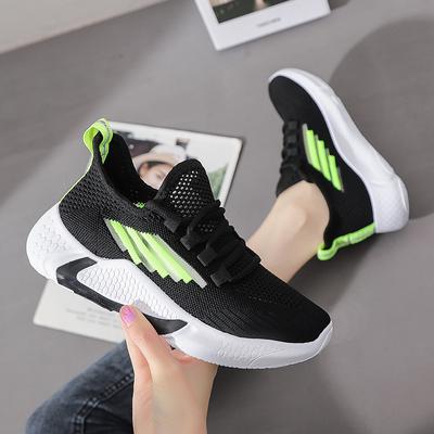 Sapatos femininos primavera leves voando tecido sapatos femininos versão coreana todos os jogos confortáveis sapatos casuais femininos tamanho grande sapatos esportivos