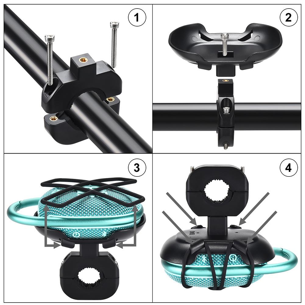 Bicycle Speaker Rack Anti-Slip Bike Handlebar Mounting Bracket for