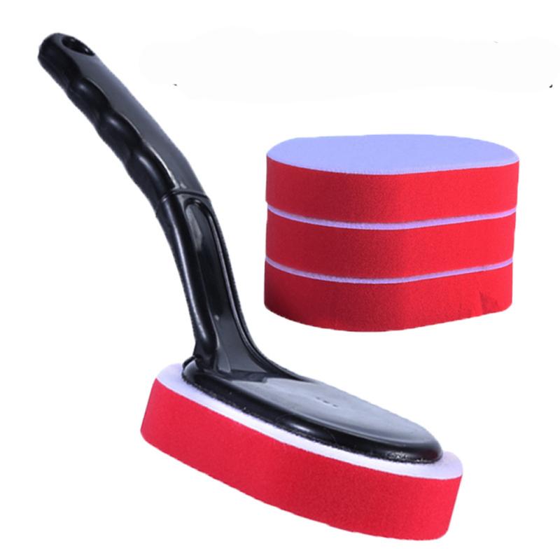 Car  Tyre  Waxing  Polishing  Brush Sponge Brush Wheel Tire Wax Brush Car Cleaning Supplies