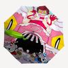 1 stuks Pink Panther & Cuphead Buitenparaplu - Automatische Open-/Sluiting, Draagbaar 3-Vouws Ontwerp met 8-Ribben IJzeren Frame - Perfect Cadeau voor Fans, Reizen