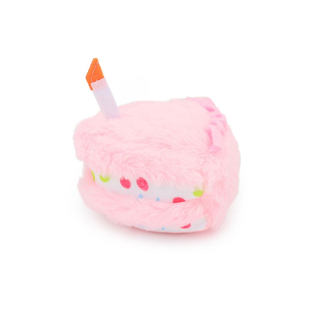 Party Candle Small Cake Dog Toy Pink Blue Soft Plush Birthday Cake Chew Pet Toy