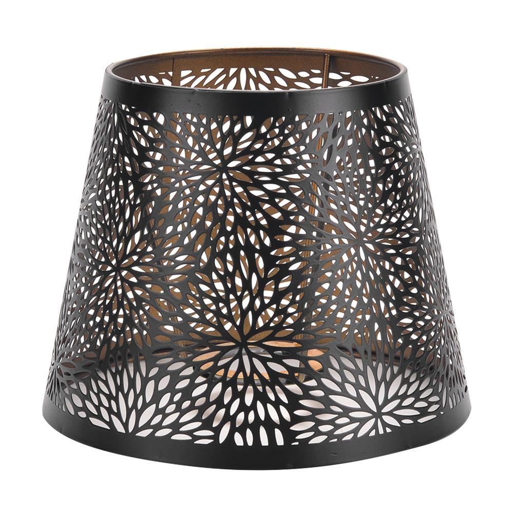 E27 Universal Metal Lampshade Floral Print Creative Iron Lampshade Good Heat Dissipation for Table Lamp Bedroom Bedside Light