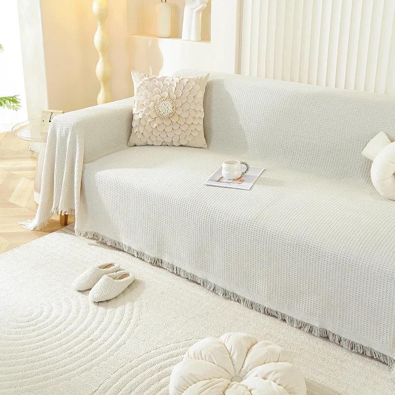 Simple Solid Color Ins Wind Sofa Cover Cloth Four Seasons Universal Sofa Towel Full Cover Universal All-inclusive Sofa Cover