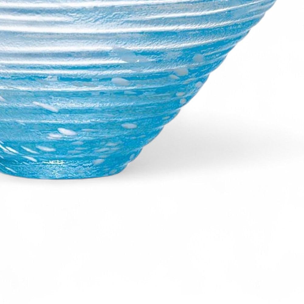 Takumifu Select Dinner Small Bowls Not Dishwasher Made In Japan (3-piece Set) Plates, (Shaved Ice, Blue), 124xH56mm, Safe, Glass,