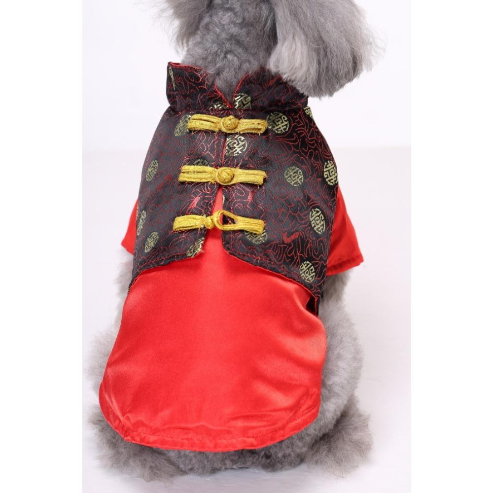 Tang suit pet clothes new Chinese groom wedding clothes cat dog universal wedding festive pet clothes