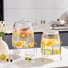 Glass Fruit Tea Beverage Dispenser with Faucet