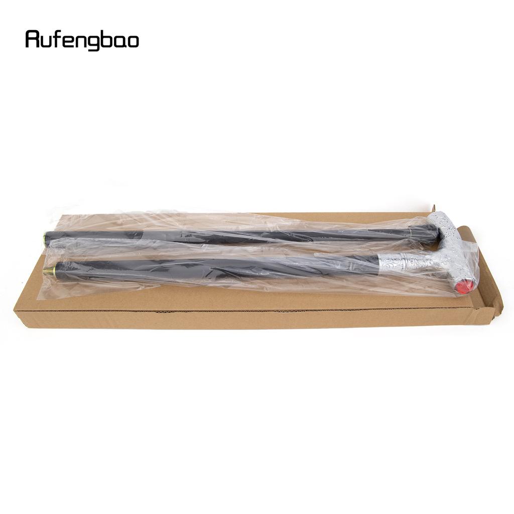 Röd Diamant Vit Blomma Boll Modekäpp Dekorativ Käpp Cospaly Vintage Fest Modesticka Kräkla 92cm