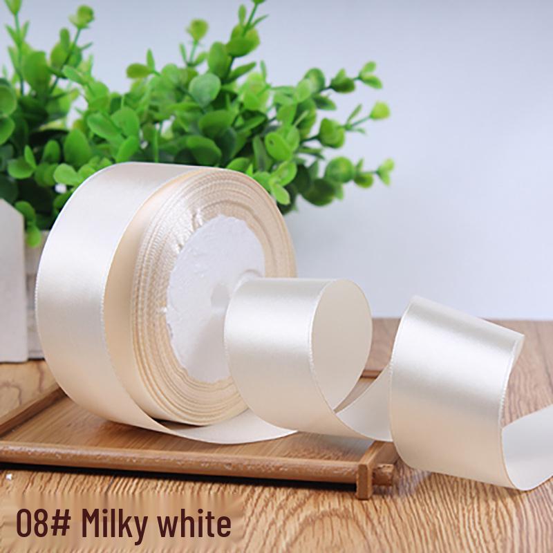 4cm Solid Color Satin Ribbon for Floral Art and Gift Packaging