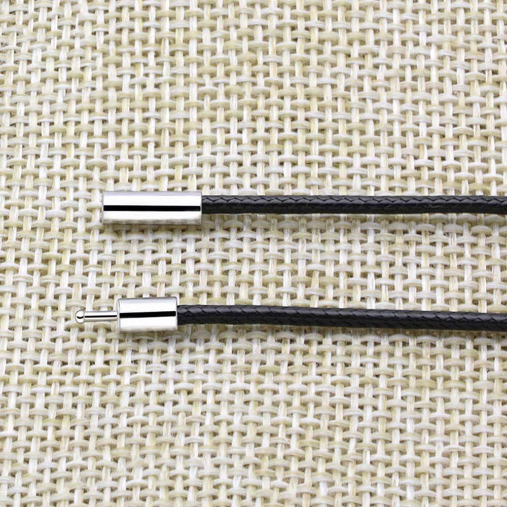 For Women Rotary Buckle Steel Stainless Braided Necklace Jewelry Finding Rope Chain Leather Cord