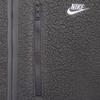 Nike Letter Logo Stand Collar Zipper Long Sleeve Fleece Jacket Men Jackets Gray FZ0889-068