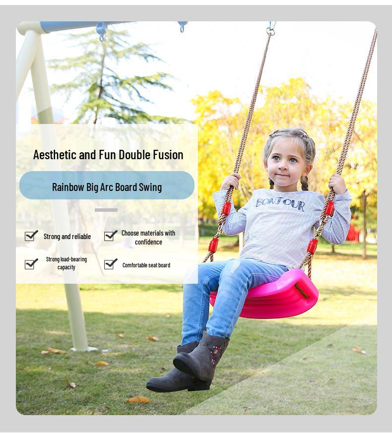 Children's Indoor/Outdoor Swing Seat Toy Hammock - Smooth Plastic Hanging Chair Board