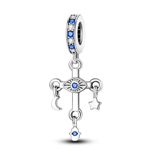 Colorful Zirconium Charms Bead 925 Sterling Silver Dragon Butterfly Dangle FitNew Bracelet Necklace DIY Jewelry Marking