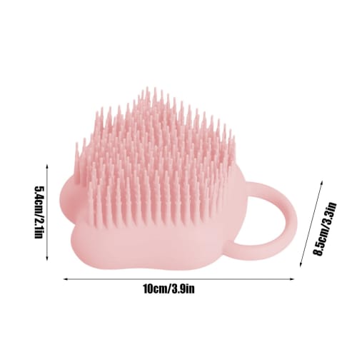 Misaakoeq Baby Shower Brush, Cradle Cap Brush - Newborn Head Scrubber, Silicone Baby Cradle Cap Brush for Babies, Baby Bath Scrubber, Soft Face Scrubb