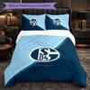Biancheria da letto a tema Schalke 04 Set 3 Pezzi Copripiumino Biancheria da letto Decorativa per Camera da Teen Decorazione per la Casa