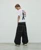 SCALLYWAG Stitch Wide Sagging Cotton Pants [Black]