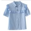 Summer 2025 New Women's Cotton Shirt Western Style Niche Short-sleeved Lace Blouse 925
