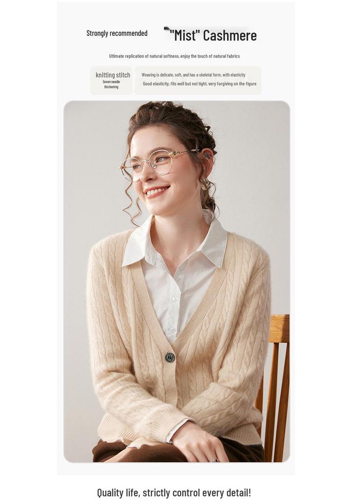 Autumn Winter Cashmere Knit Cardigan: Soft, Versatile, and Comfortable Loose-Fit Top
