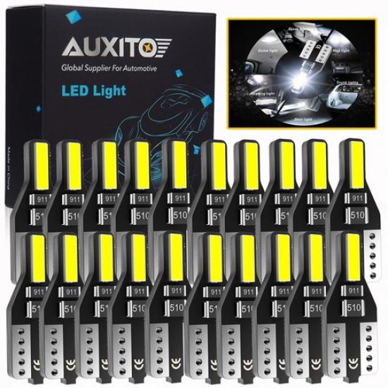 20x T10 LED License Plate Light Bulbs White 168 2825 194 For Ford US