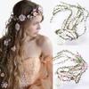 White Floral Garland Simulation Flower Bridal Crown Hair Accessories Flower Headband  Girls
