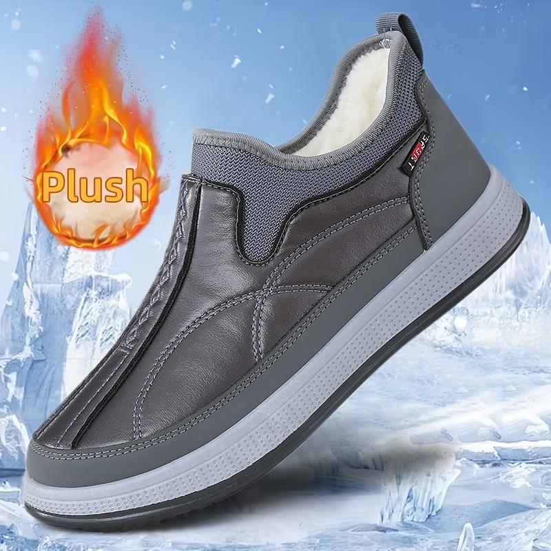 Winter Men's Sports Cotton Shoes, Velvet Thickeneded Warm Shoes, Middle-Aged and Elderly Dad's Shoes