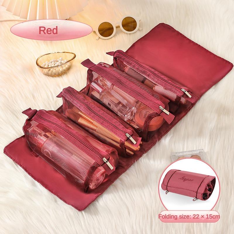 Detachable4 in One Makeup Bag Multifunctional and Minimalist Travel WOMEN'S Foldable Travel Cosmetics Storage and Washing Bag