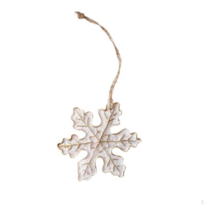 Christmas Tree Ornament Xmas Hanging with Rope Craft Decoration Snowflake Pendant