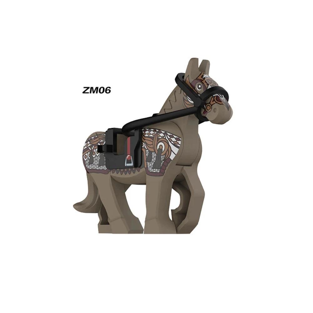 Military Building Blocks Solider Figures Mount War Horse Saddle Reins Adults Children Gifts Toys Animal Accessories Equipments