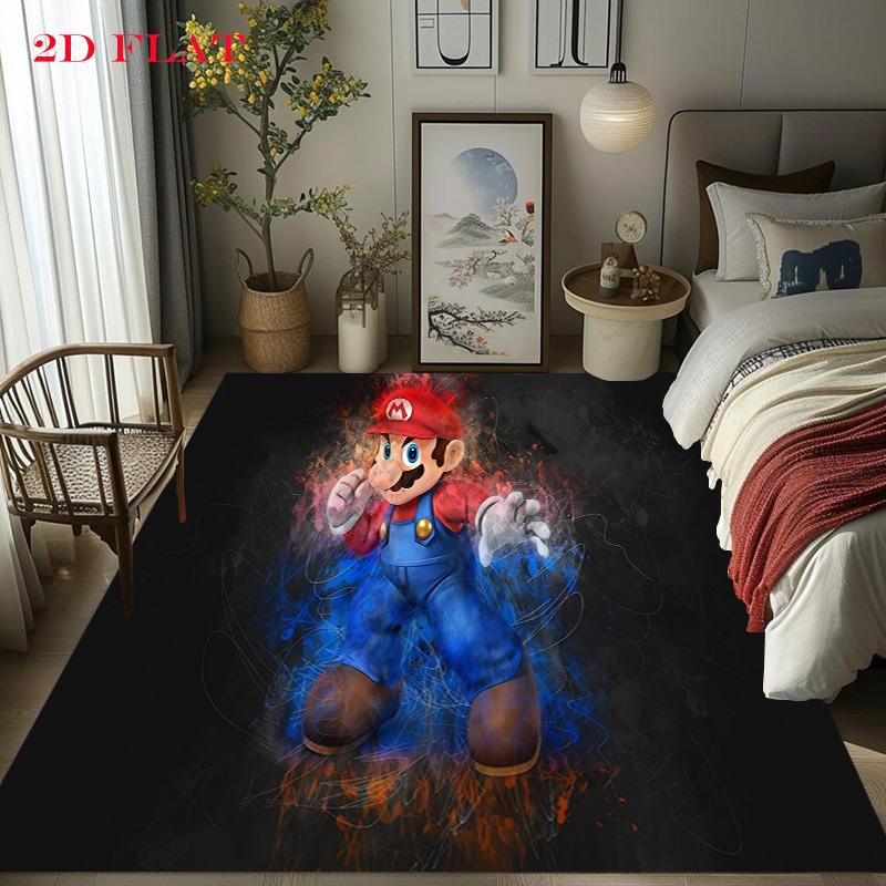 Super Mario Brothers Rug Carpet Home Decor Floor Mats Office Chair Cushion Room Gift