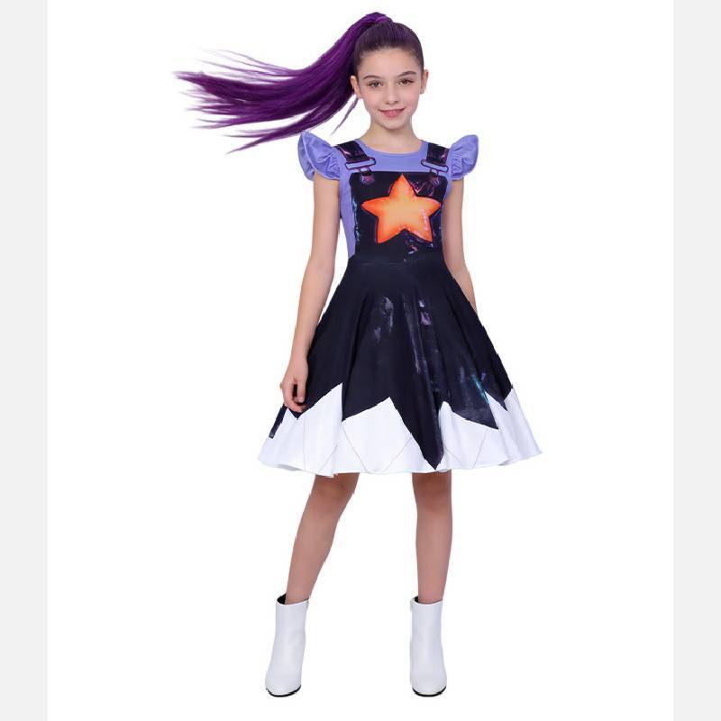 Robe Kostume Lily Lovebraids de Poppy Playtime Pour Cosplay et Événements d'Halloween