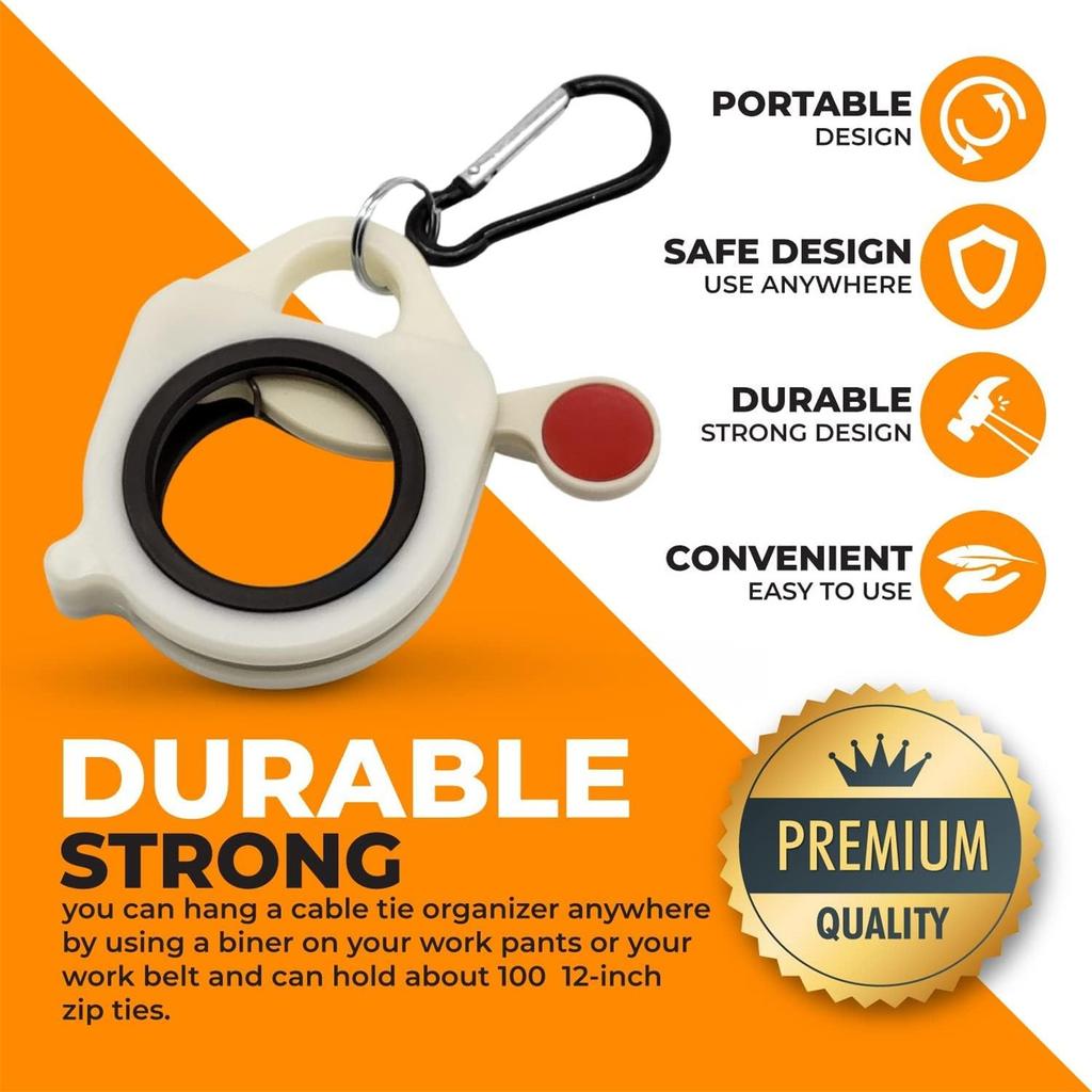 Kabelbinder-Organizer, leichter Kabel-Organizer-Halter aus Kunststoff, wiederverwendbarer Kabelbinder-Spanner, Kabelbinder-Halterungswerkzeug für die Verwaltung von Kabelbindern