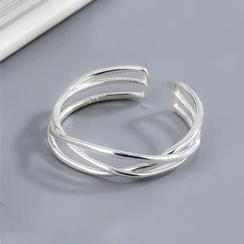 Copper Twisted Wire Twist Ring For Women Gift Irregular Geometry Jewelry Accessories Dropshipping