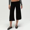 Pantaloni da Yoga da Donna a Gamba Larga Corti con Vita Pieghevole Vestibilità Rilassata Tessuto Morbido ed Elastico per il Comfort